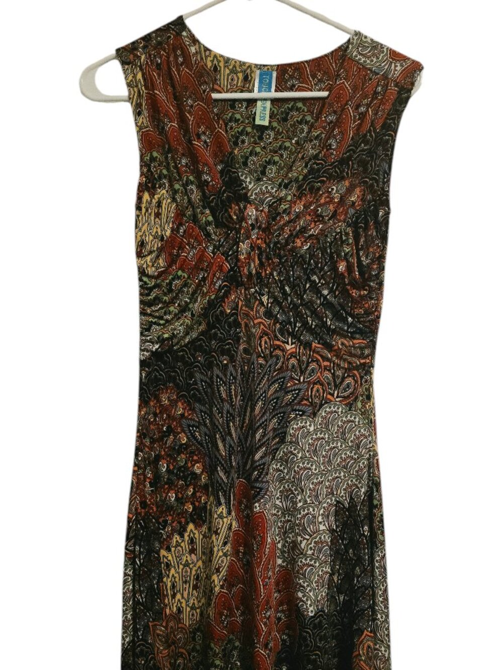 Touch Express Paisley Print Sleeveless Mini Dress M